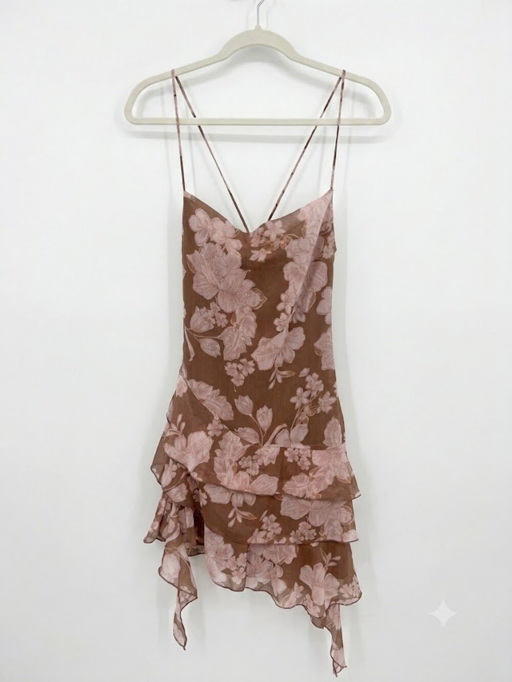 Kirious Los Angeles Floral Lace-Trim Slip Dress